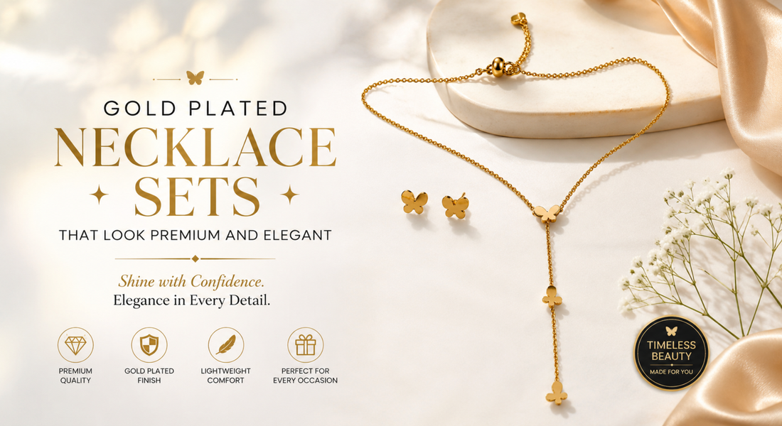 Gold Plated Necklace Sets That Look Premium and Elegant