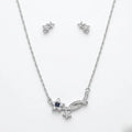 Silver Plated Star Pendant Necklace Set with Earrings for Women | Crystal Star Charm Necklace | Elegant Designer Jewelry Set for Girls | Party Wear & Gift Set