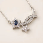 Silver Plated Star Pendant Necklace Set with Earrings for Women | Crystal Star Charm Necklace | Elegant Designer Jewelry Set for Girls | Party Wear & Gift Set