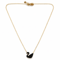 Black Swan Crystal Pendant Necklace for Women | Elegant Gold Chain Necklace | Luxury Minimal Fashion Jewelry