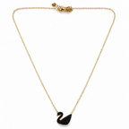 Black Swan Crystal Pendant Necklace for Women | Elegant Gold Chain Necklace | Luxury Minimal Fashion Jewelry