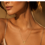 Minimal Gold Bow Pendant Necklace for Women | Elegant Bow Chain Necklace | Cute Everyday Fashion Jewelry