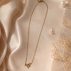 Minimal Gold Bow Pendant Necklace for Women | Elegant Bow Chain Necklace | Cute Everyday Fashion Jewelry